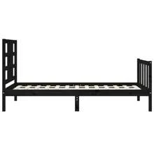 Solid Wood Pine Single Bed Frame Black 90x190 Cm No Mattress Included - Black - View 6