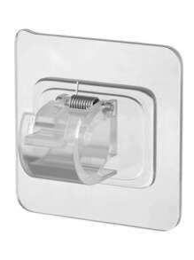 HEE RAK 4pcs No-Drill Stick On Window Curtain Rod Clamps, Multipurpose Home Hanging Clips Extensible Brackets Gifts Birthday Graduation