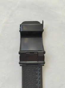 Men's Leather Belt With Automatic Buckle, Fashion And Casual For Youth, Middle-Aged And Professional Use - 乾枯玫瑰色 - 查看 4