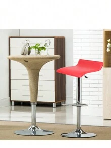 A Set Of 2 Bar Stools With Adjustable Height From 63-83cm, Dining Chairs, 38x38cm Faux Leather Seats And Sturdy Metal Legs, 360° Swivel Seats, Ideal For Bars, Pubs, Cafes Or At Home