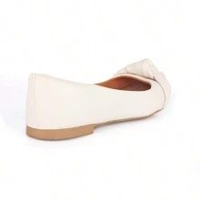 Women's Pointed Toe Napa Pumps With Knot Detail Fashion - 白色 - 查看 4