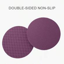 1 对瑜伽护膝，厚垫瑜伽垫，耐用跪垫，膝盖和肘部保护器 - 紫色 - 查看 3