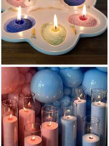 200g 仿珍珠蜡/沙蜡/棕榈蜡/冰花蜡，彩色蜡烛，用于制作 DIY 分层蜡烛、香薰蜡烛、派对氛围、婚礼祝福、情侣氛围装饰，含蜡烛芯。最佳生日礼物 - 彩色 - 查看 11