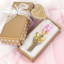 1 bông hoa hồng nhân tạo bằng thủy tinh pha lê tinh xảo, thích hợp cho Ngày Valentine và đám cưới - Món quà hoàn hảo cho bạn gái và khách mời. - Nhiều màu - Xem 7
