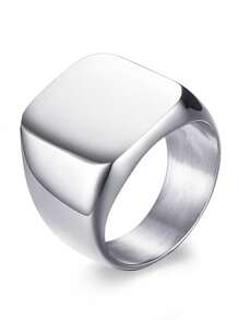 Anillo personalizado de acero inoxidable grabado para hombres, regalo de aniversario o festivo