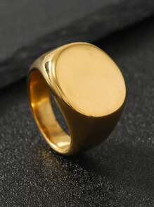 Anillo personalizado de acero inoxidable grabado para hombres, regalo de aniversario o festivo