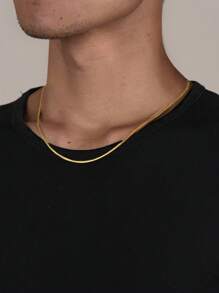 FOREVER QUEEN 925 Sterling Silver Flat Snake Blade Plain Chain Necklace Adjustable Herringbone Chain Necklace, Snake Chain Necklace, Choker Necklace, Gift For Her, Christmas Gold Chain Gifts