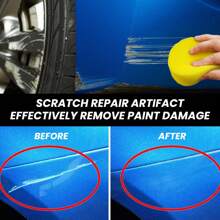 1pc/3pcs Car Scratch Wax Car Paint Protection Polishing Scratch Removal Maintenance Paint Surface Repair Cleaning Decontamination Grinding Agent - Black - View 2