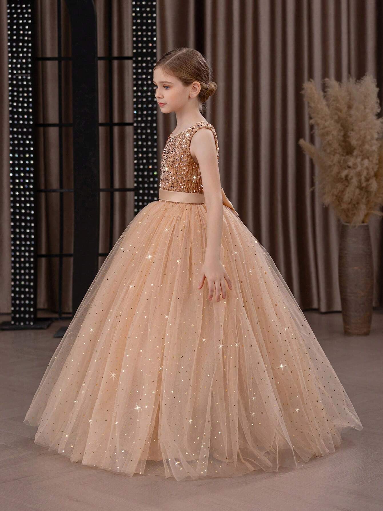 Festliches Kinderkleid Für Hochzeit Geburtstag Und Feiern_voghion.com
