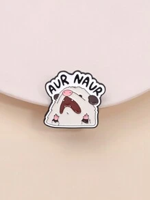 1pc Cartoon Animal Shaped Brooch, Metal Badge Suitable For Men & Women Daily Wear