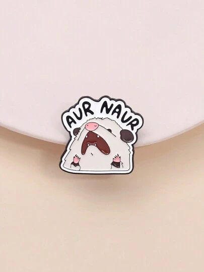 1pc Cartoon Animal Shaped Brooch, Metal Badge Suitable For Men & Women Daily Wear