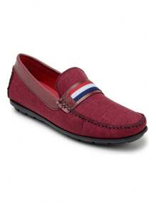 Men's Loafer Dress Shoes Driver Dockside With Wallet - Burgundy - View 2