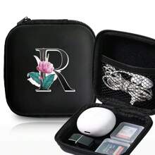 Proteção para fone de ouvido Organizador de cabo compacto Estojo quadrado Mini bolsa portátil com zíper para fone de ouvido/USB Bolsa de armazenamento Organizador de cabo de dados USB Bolsa portátil Caixa de armazenamento de itens pequenos