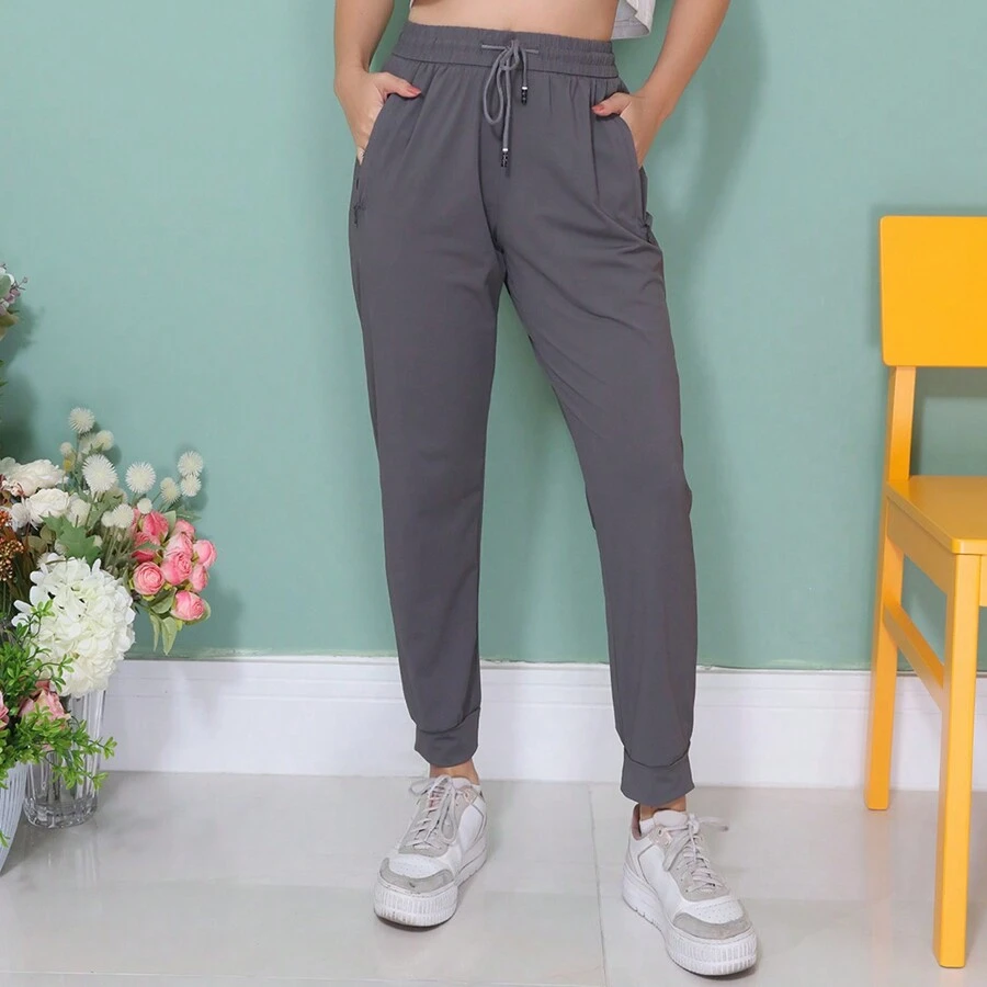 WOMEN'S PANTS, ELASTIC SPORTY - Gris Claro - Ver 1