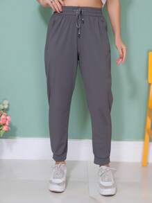 WOMEN'S PANTS, ELASTIC SPORTY - Gris Claro - Ver 4