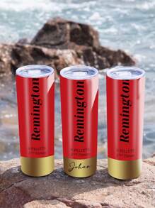 1pc, Personalized 20oz Tumbler, Customizable Name Text Stainless Steel Vacuum Insulated Water Bottle With Straw And Straw Brush, Gift For Gun Lovers, Outdoor Travel Mug, Cold Drink Hot Drink Coffee Mug Indoor Outdoor Drinkware, Perfect Gift For Dad, Perfect Gift For Family, Father, Mother, Boyfriend, Girlfriend, Husband, Wife, Father's Day, Christmas, Birthday, Anniversary, Holiday Gift