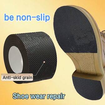 1 Roll EVA Non-Slip Self-Adhesive Shoe Sole Protector Pads, Noise-Reducing Wear-Resistant Shoe Sole Repair Stickers, Adhesive Composition, Non-Woven Elegant, With Shoe Sole Protection, Suitable For High Heels, Sneakers, Sandals,Men Trainers Running Shoes