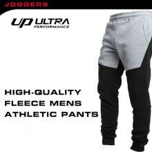 3 Pack Fleece Active Tech Joggers For Men, Mens Sweatpants With Zipper Pockets - Khối xám / Khối màu đỏ / Khối màu - Xem 3