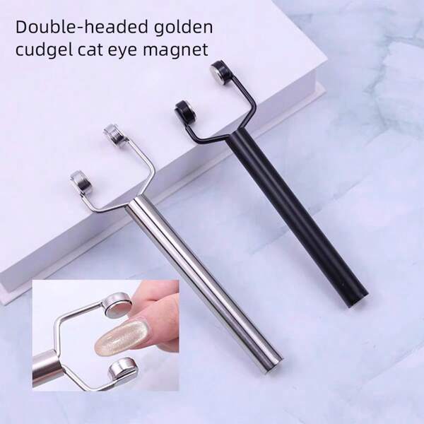 1pc New Y-Shaped Cat Eye Magnet Stick, Multi-Functional Double Ended Cat Eye Nail Magnet Bar