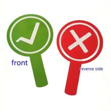 2pcs Student Classroom Debate Voting Paddles, Right Wrong Score Boards For School Activities, Interactive Teaching Tools - Multicolor - View 4