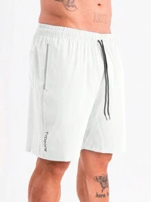 Type One Kit 2 Men's Tactel Sports Shorts Tactel Bermuda Shorts With Elastane Summer Running - Blue and White - View 5