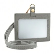 Horizontal ID Card Holder Card Case Lanyard For Women Name Tag Lanyard Employee ID Badge Business Card Commuter Wallet Double Sided Holds Up To 3 Cards Credit Card Wallet Mini Wallet Purse Wallet Card Wallet