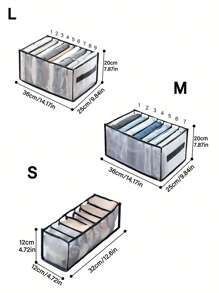 极简主义网状储物盒，带网格的轻质多功能衣柜容器，极简主义聚酰胺可折叠袜子内衣收纳隔板，适用于家庭内衣收纳盒，透明网状衣服收纳盒，多格可折叠抽屉收纳盒，壁橱收纳和储物，内衣隔层收纳盒袜子内衣收纳盒抽屉储物收纳袋整理和储物收纳盒储物容器储物箱服装抽屉收纳盒衣柜储物壁橱隔板卧室壁橱隔板宿舍毛衣裤子牛仔裤 - 彩色 - 查看 10