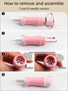 1 Stück Einzelnadel oder Mehrnadel Filznadel-Werkzeug zum Wollfilzen, Faser-Kunsthandwerk, geeignet für Katzen/Hunde/Schafwolle, erhältlich in Ausführungen mit 1/3/5/8 Nadeln - Verschiedenfarbig - Übersicht 11