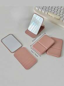 1/2pcs Folding Portable Makeup Mirror, Cosmetic Mirror With Stand, Travel Mirror, Beauty Supplies, Desktop Makeup Mirror,Rectangle Desktop Compact Mirror Folding Small Simple Style Makeup Mirror Travel Portable Cosmetic Touch-Up Mirror For Women Gift