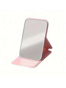 1/2pcs Folding Portable Makeup Mirror, Cosmetic Mirror With Stand, Travel Mirror, Beauty Supplies, Desktop Makeup Mirror,Rectangle Desktop Compact Mirror Folding Small Simple Style Makeup Mirror Travel Portable Cosmetic Touch-Up Mirror For Women Gift