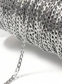 1 Metro Corrente Cubana de Aço Inoxidável da Moda para Colar DIY, Pulseira, Acessórios de Joias