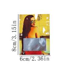 100 个防臭拉链锁聚酯薄膜袋，6*8 厘米可重新密封的拉链塑料袋，带窗口的铝箔袋，卡通图案包装袋，1 克鲜花储物袋。