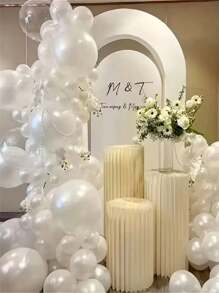 10/30/50/100pcs Glossy Elegant Faux Pearl White 5-18inch Latex Balloons For Birthday Party, Wedding, Bridal Shower, Anniversary, Bachelorette Party, Decorations, Photography - Multicolor - View 8