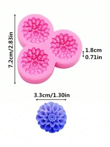 1 peça de molde de silicone líquido rosa, acessório de joia de resina de flor de lótus e ouro roxo realista para fazer grampos de cabelo, laços de cabelo, tamancos vazados, decoração de cristal de resina epóxi, artesanato de argila faça você mesmo - Rosa - Ver 8