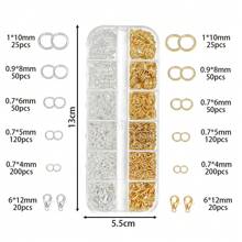 930 件/盒珠宝配件套件开口跳环龙虾扣钩钳镊子适用于 DIY 手链项链珠宝制作