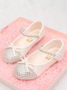 Princess Shoes For Girls, Toddlers Crystal Decor Shoes, Children Party Soft Flat Shoes