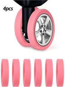 8pcs /1pc Luggage Wheels Protector Cover Silicone Trolley Case Silent Caster Sleeve Silicone Wheels Cover Luggage Suitcase Universal Reduce Noise Trolley Case Wheel Sleeve For Suitcase Travel Accessories Wheels Guard Cove Summer Travel Essentials Workout School Supplies Camping Holiday Essentials Vacation Cruise