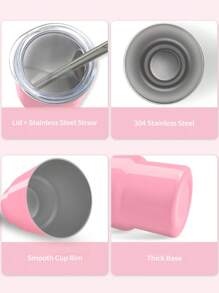 1 pieza/Set de 6 Vasos chupito de 3oz con pajita y tapa, set de 6 vasos chupito de acero inoxidable de colores mixtos en blanco para sublimación de 3oz para bodas, cumpleaños, despedidas de soltero y obsequios