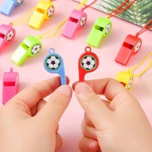 12/24/48个随机颜色各种口哨创意小玩具塑料口哨裁判比赛绳哨适用于运动、欢呼、裁判和紧急情况 - 训练和生存的理想选择 - 彩色 - 查看 10