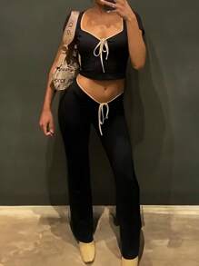 Two-Piece Clothing For Women - 黑色 - 查看 3