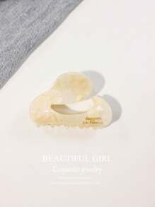 1 件套法国醋酸纤维发夹，复古镂空玳瑁色，中号抓发夹，半扎头发，后脑勺发爪，女式发夹发夹发夹发夹秋冬爪夹发饰女士度假装女士 - 彩色 - 查看 4