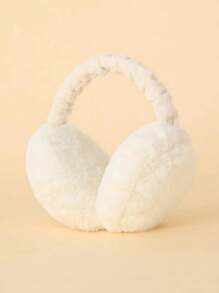 1 chiếc bịt tai mềm mại màu trơn Unisex, kiểu dáng Hamburger có thể gấp lại, bông mềm giữ ấm tai, chống lạnh, chống đóng băng, chống gió, thoải mái cho mùa thu và mùa đông ngoài trời Giáng sinh Halloween năm mới - Nhiều màu - Xem 14