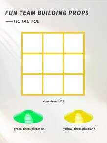 Fun Team Building Props- Tic Tac Toe Game Outdoor, Portable Tic Tac Toe Toss Game With 8 Chess Pieces, For Outdoor Lawn Yard Backyard Carnival Field Team Work Game Props(For Adult Only) - Multicolor - View 19