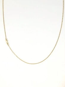 Vanel 1pc Y2k Minimalist Alphabet Necklace, Stainless Steel Name Necklace, 26 Letters A-Z Charm Pendant Necklace, Initial Letter Necklace, Golden Tone Girls' Birthday Gift - Yellow Gold - View 29