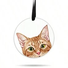 Đồ trang trí treo cho cây thông Noel ngày lễ, tiệc tùng, xe hơi, nhà cửa, trang trí văn phòng, đồ trang trí Acrylic lớn 3 inch sẵn sàng treo - Mèo Tuxedo đen trắng, trang trí nhà cửa, trang trí phòng, trang trí tường - Nhiều màu - Xem 9