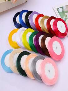 1 卷缎带、蝴蝶结材料、DIY 礼盒包装丝带、情人节礼物包装用品 - 多色 - 查看 5
