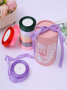 1 卷缎带、蝴蝶结材料、DIY 礼盒包装丝带、情人节礼物包装用品 - 多色 - 查看 4