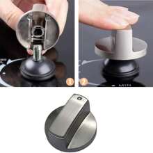 4 Pcs 6MM Gas Hob Knobs Silver Cooker Hob Knobs Universal Gas Stove Knobs Metal Gas Hob Switch For Kitchen Cooker Gas Stove Oven Cooktop