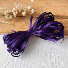 1 件/10 码 3 毫米窄长丝带书签发带 DIY 礼品包装蝴蝶结缎带双面丝带，圣诞节情人节