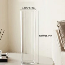 1pc Acrylic Vase, High-End Glass Hydroponic Plant Container For Living Room Flower Arrangement, Large Size, Anti-Fall Home Decor Room Decor Flower Vase Glass Vase